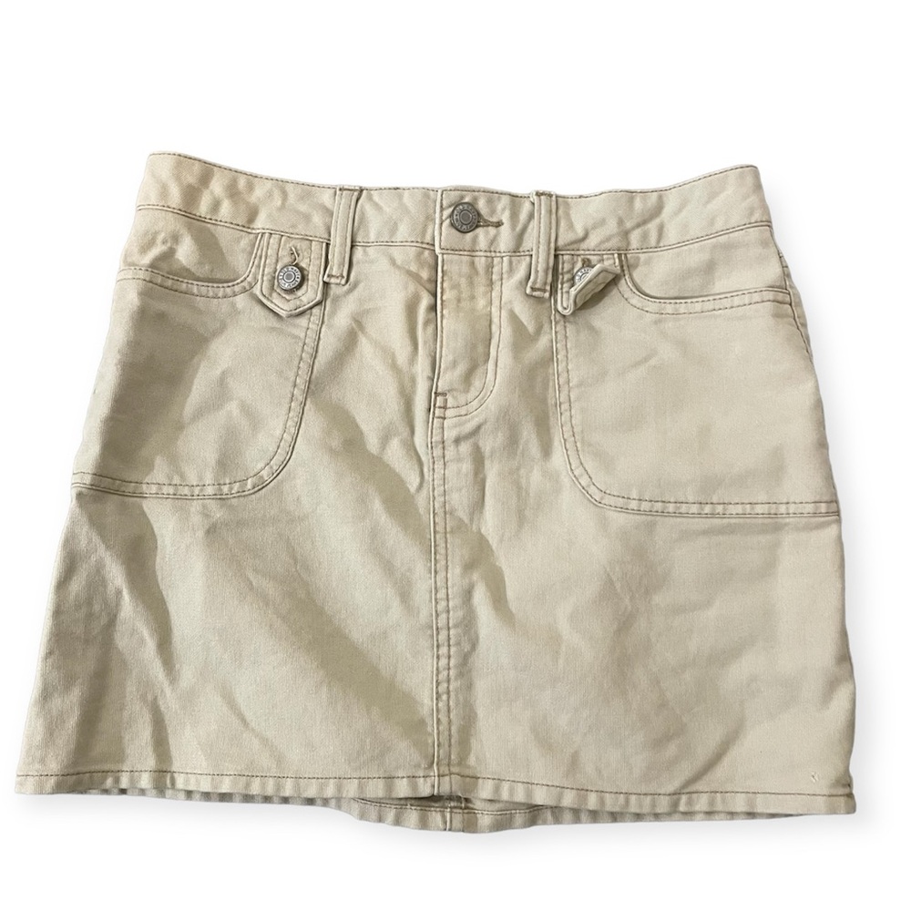 Old Navy Tan Mini Y2K Ultra Low Waist Skirt